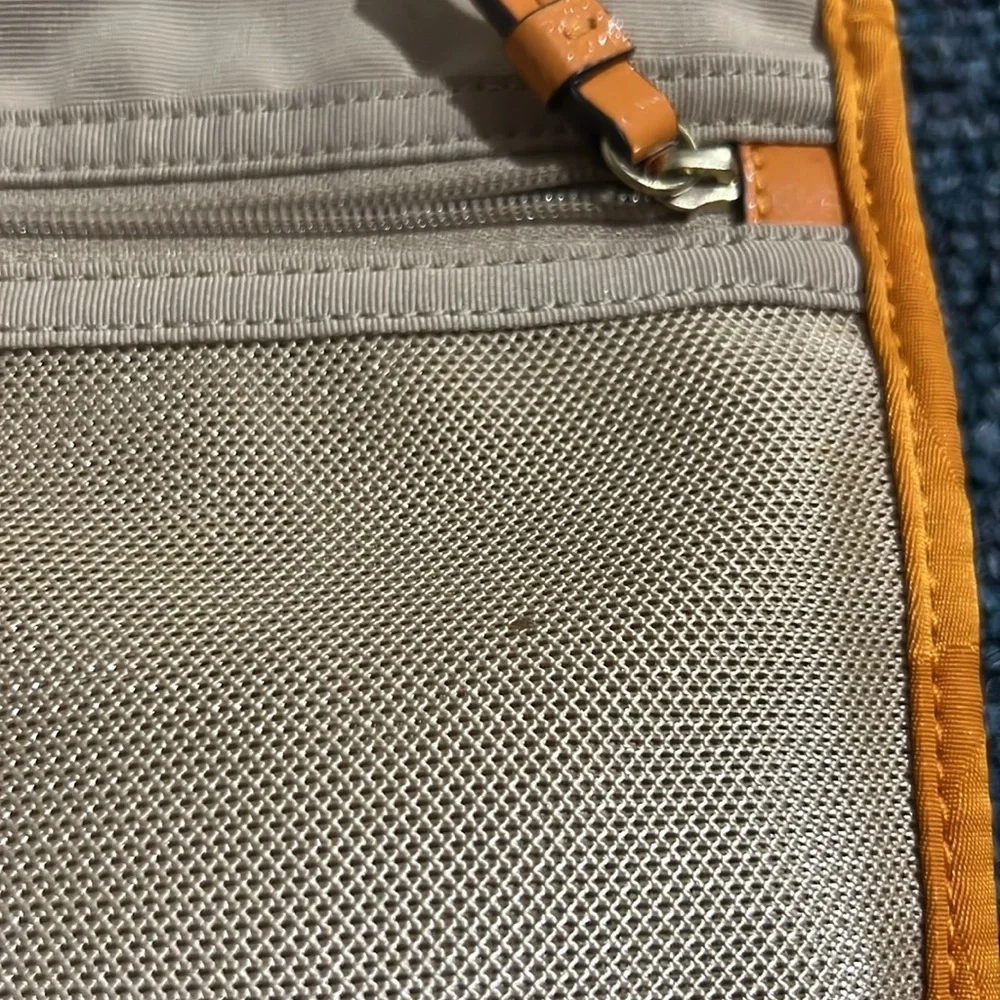 Coach Orange travel, toiletries vacation cosmetic Bag vintage yellow, rare big C - Picture 12 of 13